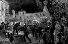 The Spanish-American War: the war fever in Spain: "down with the American Eagle!", 1898. Creator: Unknown.