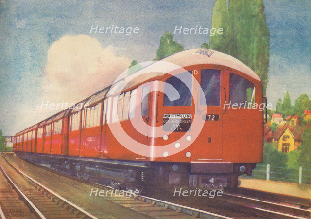 'London's New Streamlined Underground Train, Northern Line', 1940. Artist: Unknown.