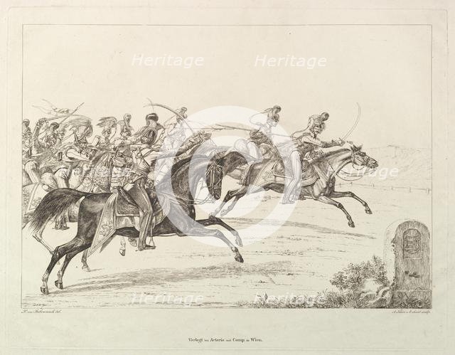 Austrian Lancers, early 19th century. Creator: Johann Christian Erhard.