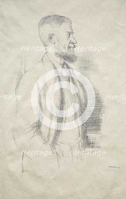 George Bernard Shaw, 1897. Creator: William Rothenstein (British, 1872-1945).