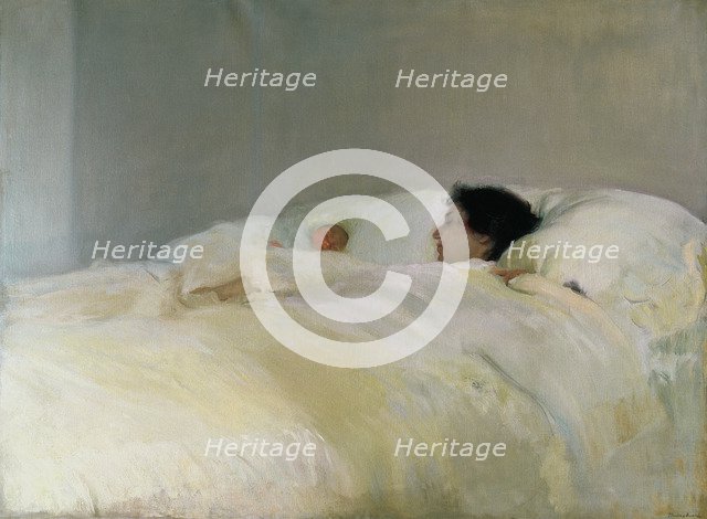  'Mother', oil, 1895, by Joaquin Sorolla.