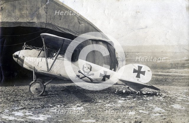 German Albatros DV, Souilly, France, 2 January 1918. Artist: Unknown