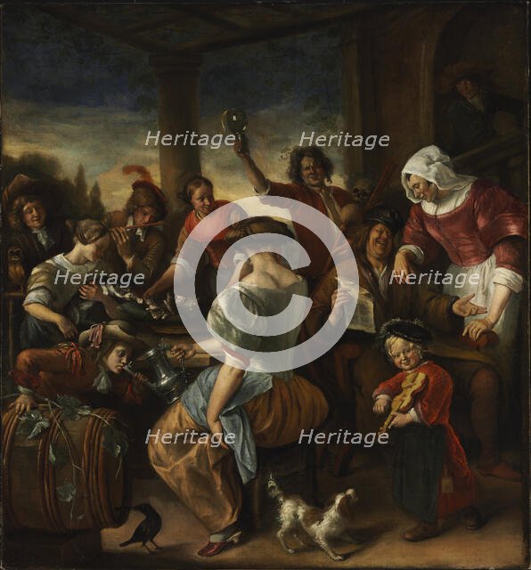 Merry Company in a Pergola , c1675. Creator: Steen, Jan Havicksz (1626-1679).