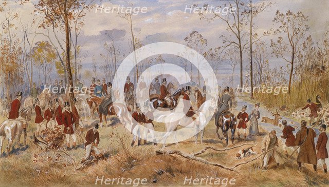 Fox hunting, c. 1890. Artist: Blaas, Julius, von (1845-1922)