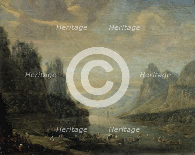 River landscape, c1670-1718. Creator: Jan Griffier.