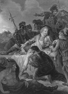 'Death of Sir Philip Sidney', 1859. Artist: Herbert Bourne.