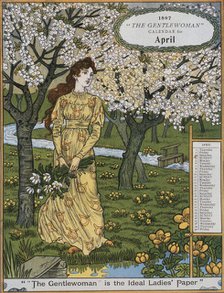 "The Gentlewoman" Calendar for April 1897. Creator: Unknown.