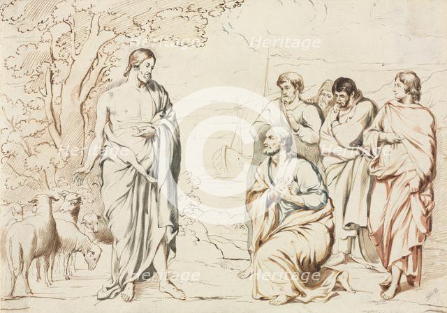 Christ and His Disciples. Creator: Joseph Brett (British, 1816-1848).