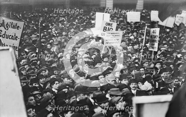 Socialists in Union Square, N.Y.C. [large crowd] Photo, 1 May 1912 - Bain Coll., 1912. Creator: Bain News Service.