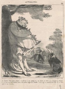 Le Docteur Véron ayant renoncé à la politique...à Auteuil...., 1852.  Creator: Honore Daumier.