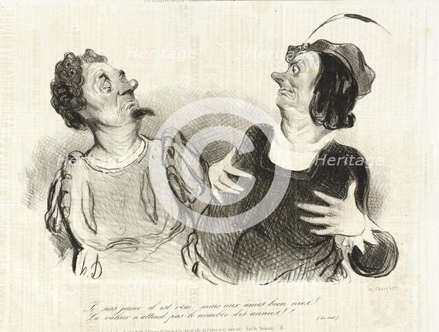 Je suis jeune, il est vrai, mais aux âmes bien neés...(Le Cid), 1841. Creator: Honore Daumier.