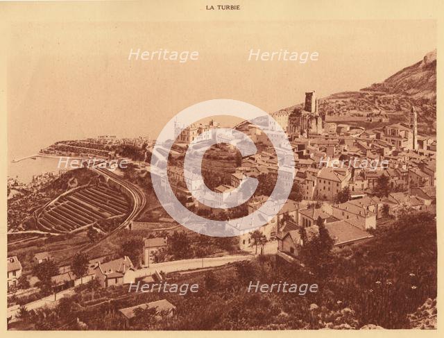 'Panorama and view of la Turbie, Monaco', 1930. Creator: Unknown.