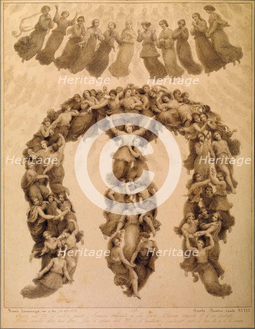 Illustration to the Divine Comedy by Dante Alighieri (Paradiso canto XVIII). Artist: Scaramuzza, Francesco (1803-1886)