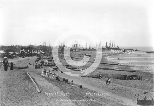 Tankerton Beach, Whitstable, Kent, 1890-1910. Artist: Unknown