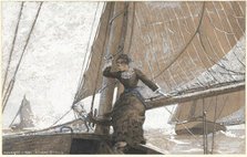 Yachting Girl, 1880. Creator: Winslow Homer.