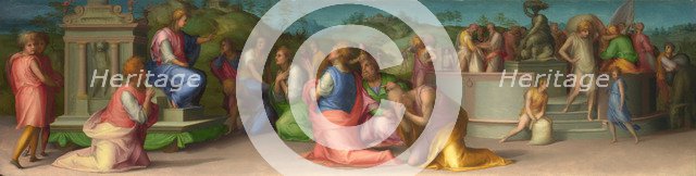 Joseph's Brothers beg for Help (from Scenes from the Story of Joseph), ca 1515. Artist: Pontormo (1494-1557)