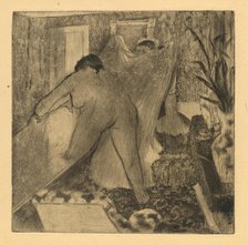 Leaving the Bath, 1879/1880. Creator: Edgar Degas.