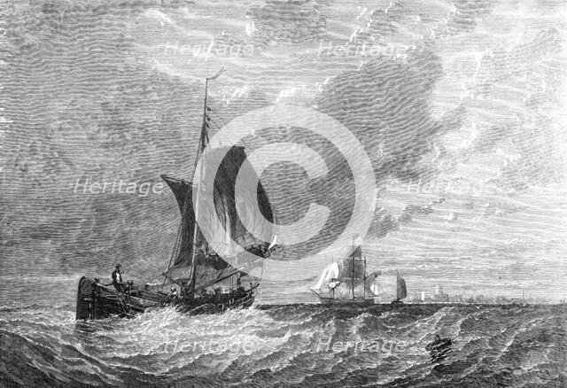 "Homeward Bound", by Walter May, exhibition of the Institute of Painters in Water Colours, 1872. Creator: Unknown.