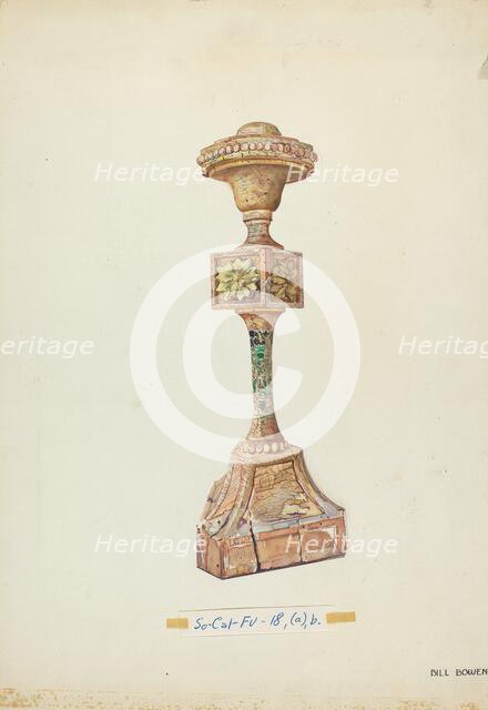 Ceremonial Candlestick, c. 1937. Creator: Bill Bowen.
