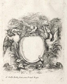 New Model for a Cartouche, 1647. Creator: Stefano Della Bella (Italian, 1610-1664).