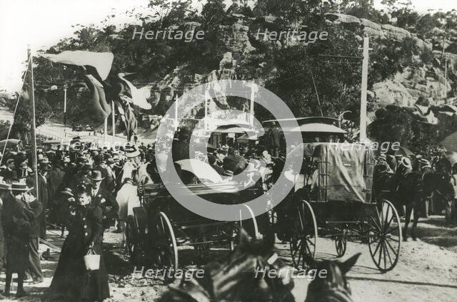 Opening of the tram service to The Spit, 1900. Creator: Unknown.