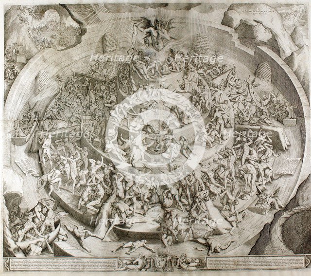 Purgatorio. Illustration to the Divine Comedy by Dante Alighieri (After drawing by Bernardino Poccet