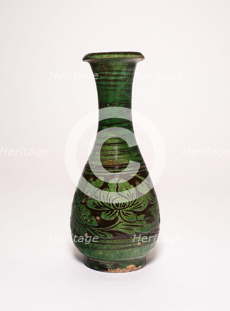 Baluster-Shaped Vase with Peony Flowers, Jin dynasty (1115-1234). Creator: Unknown.