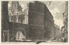 Veduta degli avanzi del Foro di Nerva, l'arcade et la muraille (The Forum of Augustus [err..., 1757. Creator: Giovanni Battista Piranesi.