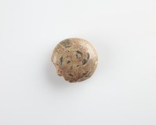 Button bead. One side fragmentary, Ptolemaic Dynasty or Roman Period, 305 BCE-14 CE. Creator: Unknown.