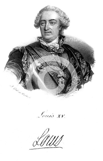 Louis XV (1710-1774), King of France from 1715, c1820. Artist: Unknown