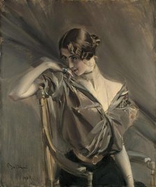 Cléo de Mérode, 1901. Creator: Boldini, Giovanni (1842-1931).