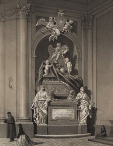 Tomb of Ferdinand VI, in the Convent of the Royal Salesas, commissioned by Charles III to Frances…