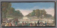 View of the Grand Canal in the garden of the Palais de Fontainebleau, 1700-1799. Creators: Anon, Jacques Rigaud.