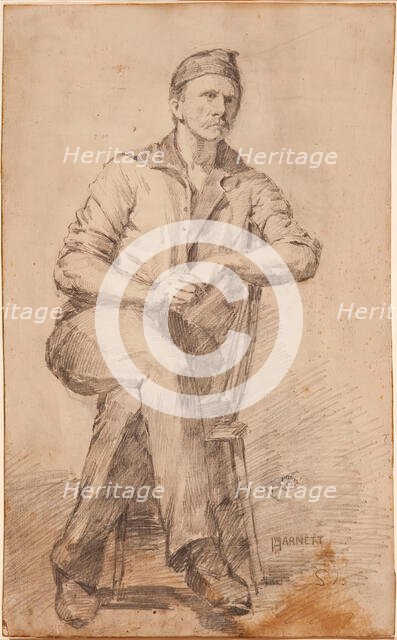 Seated Man, c. 1870. Creator: William Michael Harnett.