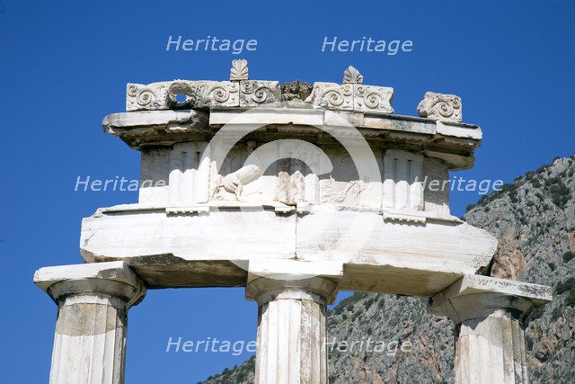 The Tholos Heroon of Phylakos at Delphi, Greece. Artist: Samuel Magal