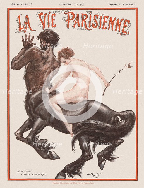 La Vie Parisienne Magazine Cover, 1921. Artist: Anonymous  