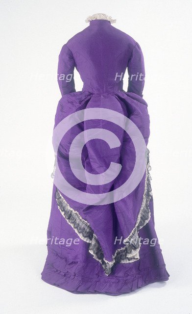 The back view of a fashionable day dress, c1875. Artist: Unknown