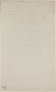 The Fitting [verso], 1890/1891. Creator: Mary Cassatt.