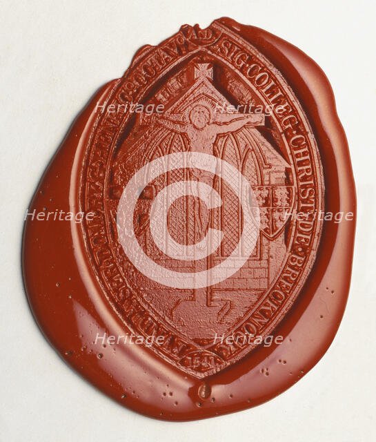 Seal impression: Christ's College, Brecon, c16th century. Creator: Unknown.