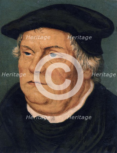Martin Luther, 16th century German Protestant reformer, (19th century). Artist: Unknown