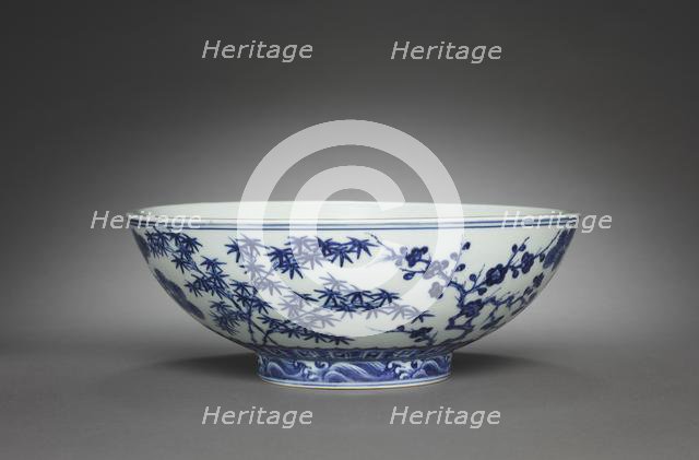 Bowl with Decoration of the "Three Friends", 1426-1435. Creator: Unknown.