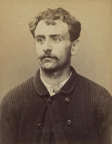Charrié. Cyprien. 26 ans, né le 7/10/67 à Paris XVIlle. Imprimeur. Anarchiste 2/7/94. , 1894. Creator: Alphonse Bertillon.