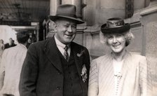 Frank and Phyllis Page, Anzac Day march, year unknown. Creator: Unknown.