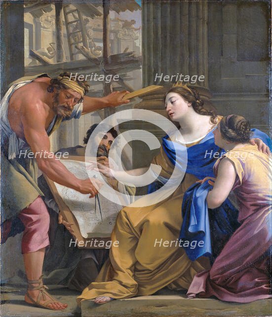 Artemisia Building the Mausolaeum, early 1640s. Creator: Simon Vouet.