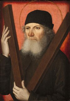 Portrait of a Man as Saint Andrew (recto), 1480. Creator: Master of the Magdalen Legend.