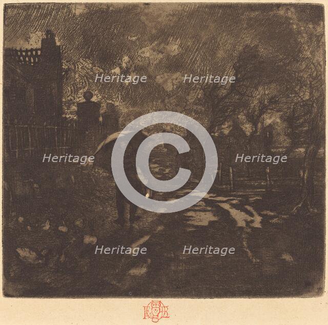 L'Angélus, c. 1876. Creator: Felix Hilaire Buhot.