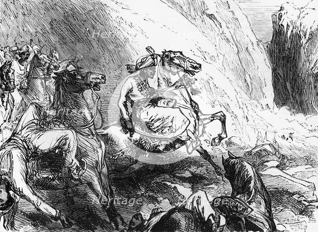 'Defeat of Hyder Ali in the Pass of Singarpetta', c1891. Creator: James Grant.