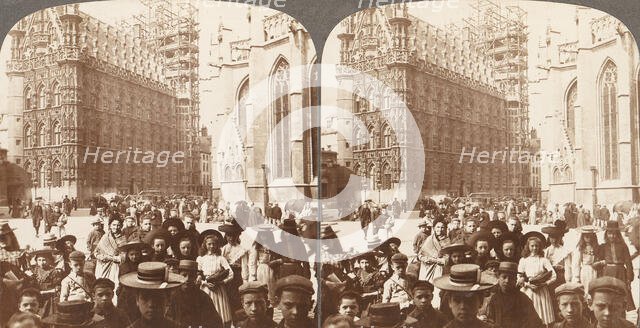 Group of 3 Stereograph Views of Belgium, 1890s-1910s. Creator: Bert Underwood.