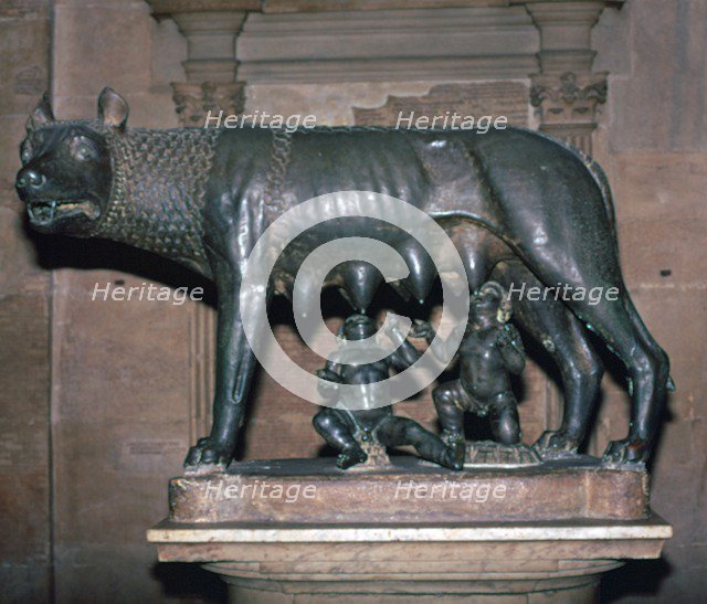 An Etruscan statue, The Capitoline Wolf. Artist: Unknown