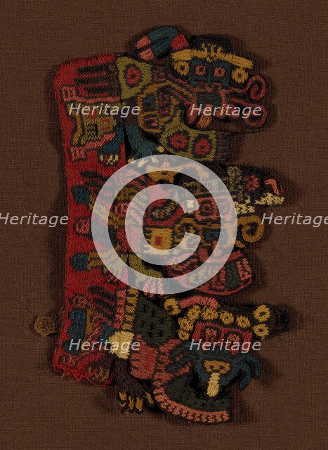 Fragment (Border), Peru, 100 B.C./A.D. 200. Creator: Unknown.